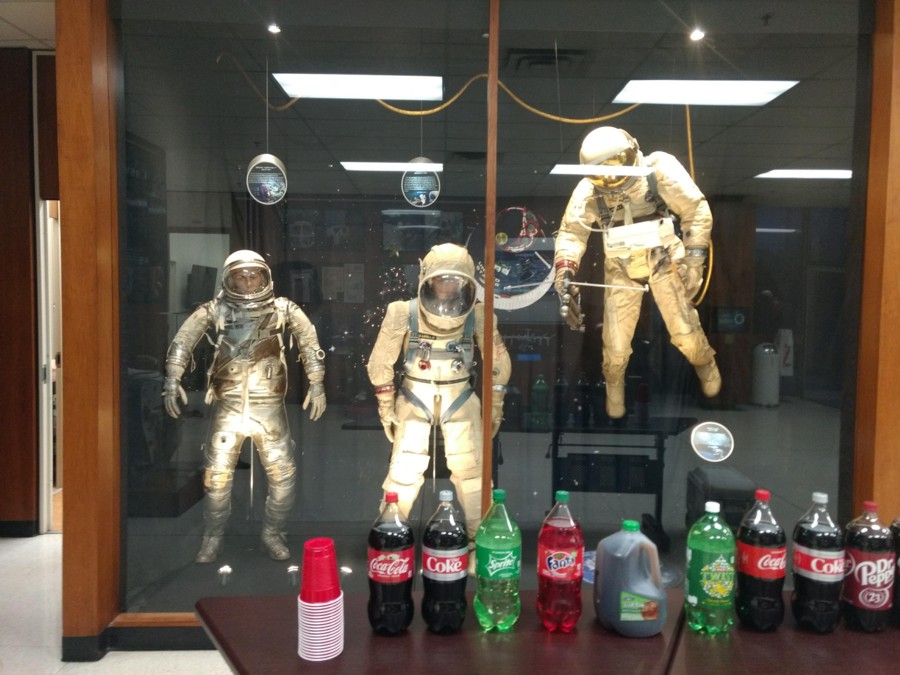Display of Early Spacesuits